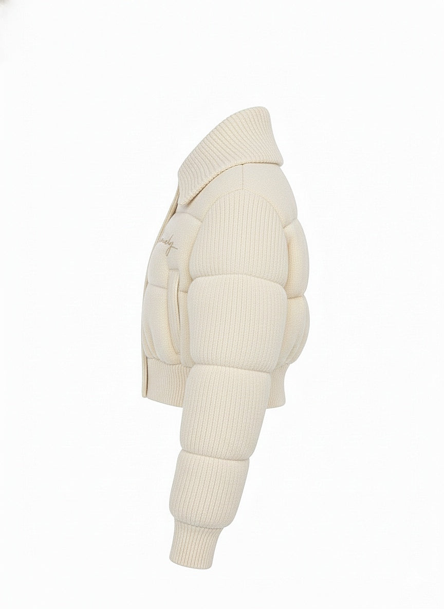 (Pre-order)Allavanchy signature knit puffer jacket