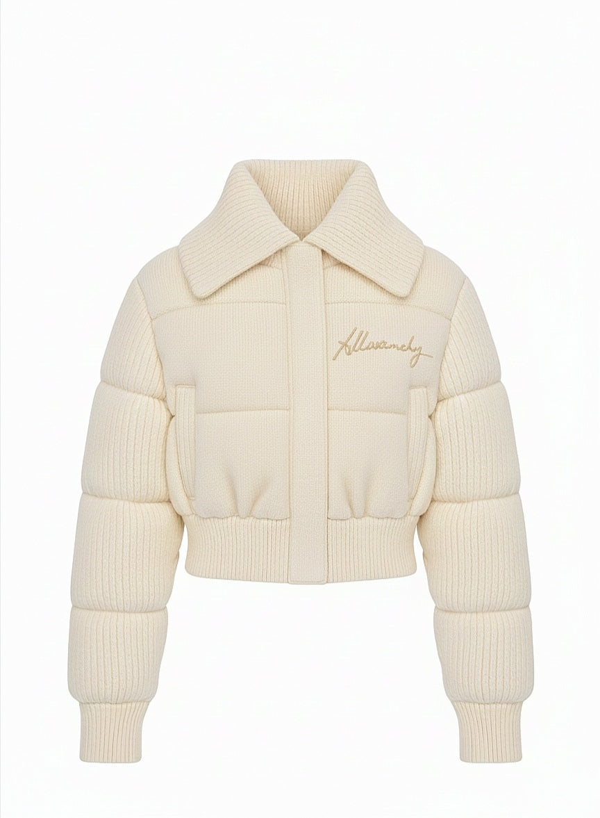 (Pre-order)Allavanchy signature knit puffer jacket
